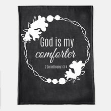 God is My Comforter Bible Verse Blanket - Christian Gift of Comfort and Encouragement