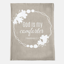 God is My Comforter Bible Verse Blanket - Christian Gift of Comfort and Encouragement
