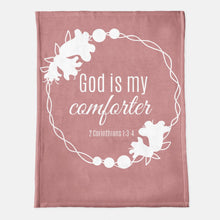God is My Comforter Bible Verse Blanket - Christian Gift of Comfort and Encouragement