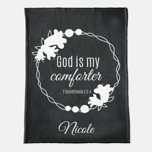 God is My Comforter Prayer Blanket