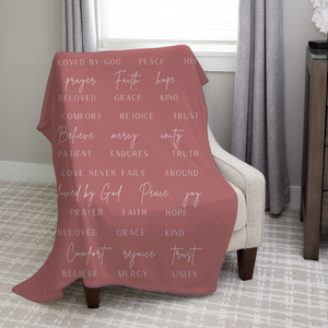 Biblical Love Quotes Throw Blanket