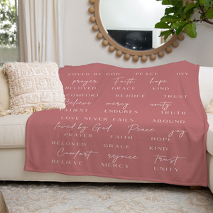 Biblical Love Quotes Throw Blanket