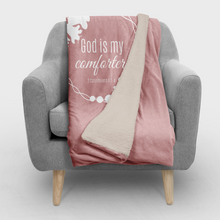 God Is My Comforter Sherpa Throw Blanket