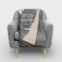 God Is My Comforter Sherpa Throw Blanket