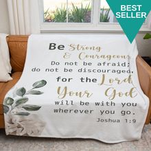 Be Strong & Courageous Throw Blanket