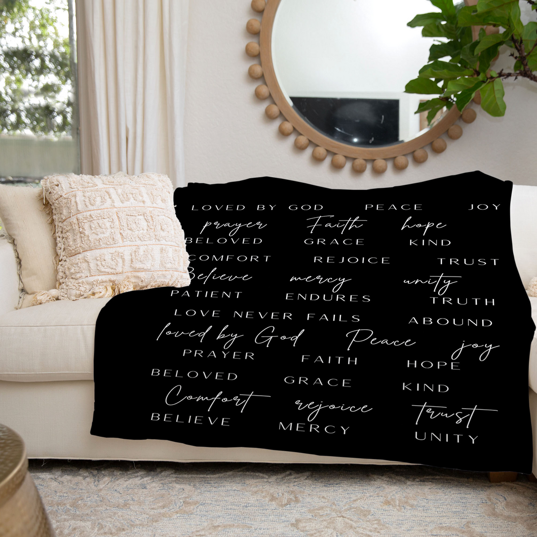 Biblical Love Quotes Throw Blanket