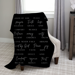 Biblical Love Quotes Throw Blanket